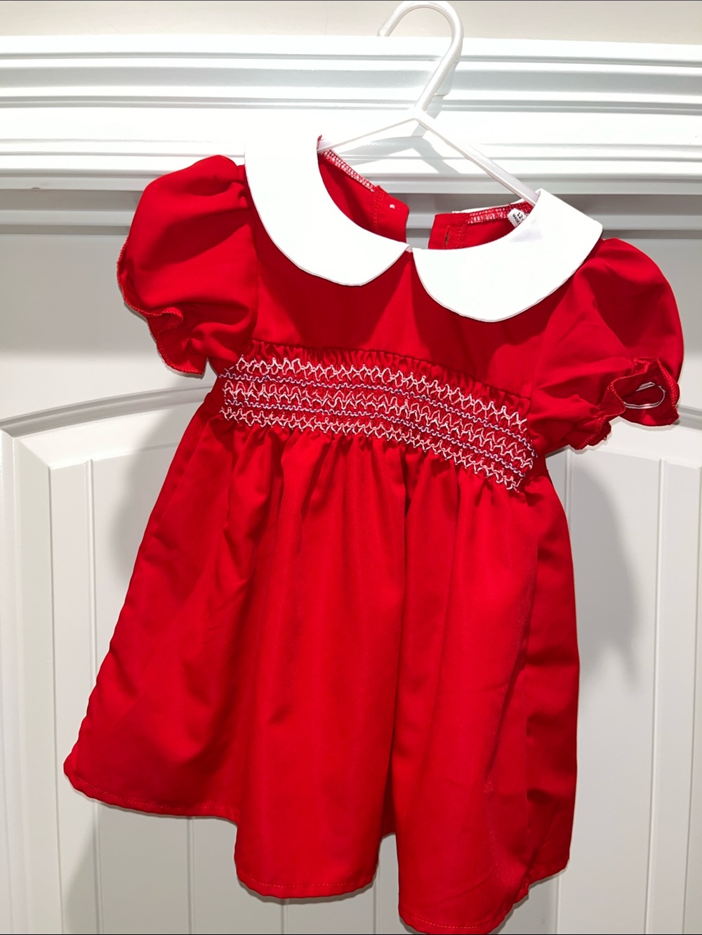 SHEIN Red Dress with White Peter Pan Collar